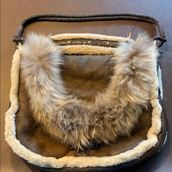 Andrew Marc Handbags - Andrew Marc Fur & Suede/Shearling Handbag